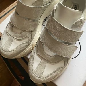 Steve Madden grey & white platform sneakers